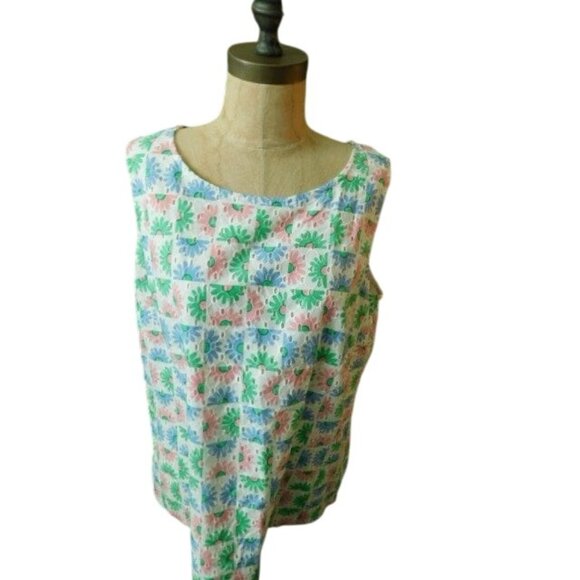 Talbots Size L Large Eyelet Button back lined Blouse Top - Picture 1 of 4